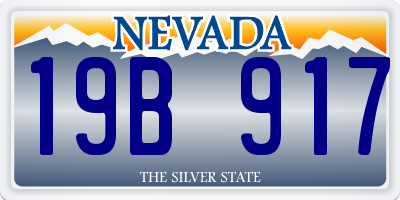 NV license plate 19B917