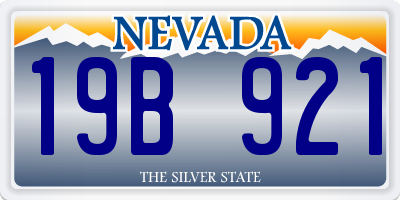 NV license plate 19B921