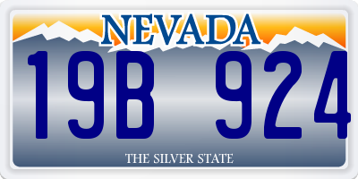 NV license plate 19B924