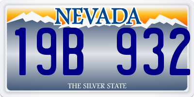 NV license plate 19B932