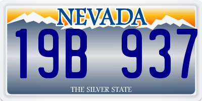 NV license plate 19B937