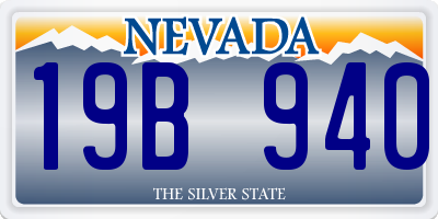 NV license plate 19B940