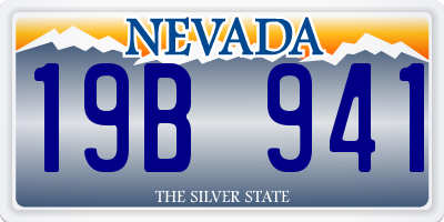NV license plate 19B941
