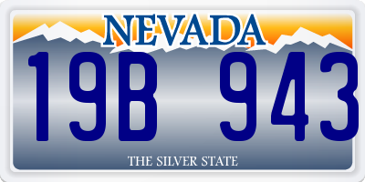 NV license plate 19B943