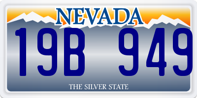 NV license plate 19B949