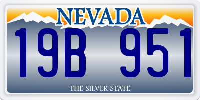 NV license plate 19B951
