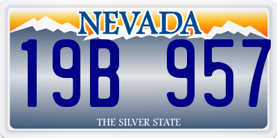 NV license plate 19B957