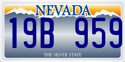 NV license plate 19B959