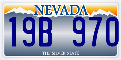 NV license plate 19B970