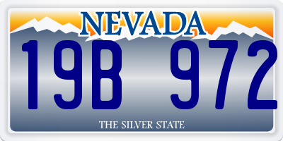 NV license plate 19B972