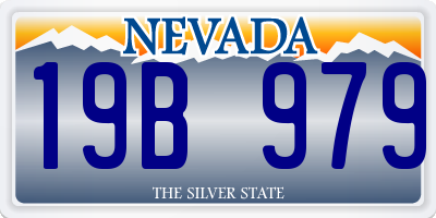NV license plate 19B979