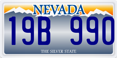 NV license plate 19B990