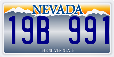 NV license plate 19B991