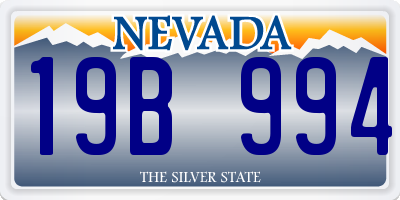 NV license plate 19B994