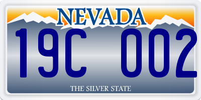 NV license plate 19C002