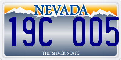 NV license plate 19C005