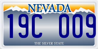 NV license plate 19C009