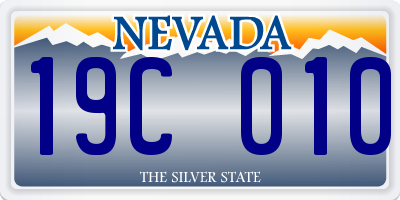 NV license plate 19C010