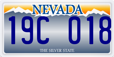 NV license plate 19C018