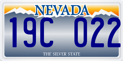 NV license plate 19C022