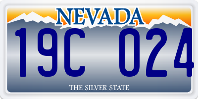 NV license plate 19C024