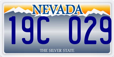 NV license plate 19C029