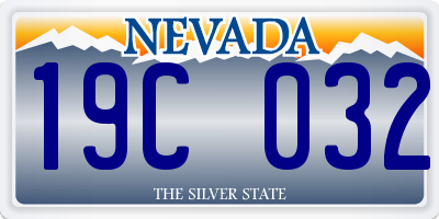 NV license plate 19C032