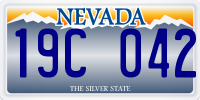 NV license plate 19C042