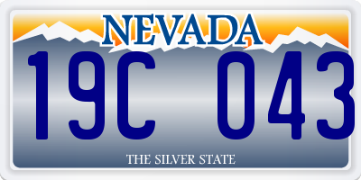 NV license plate 19C043