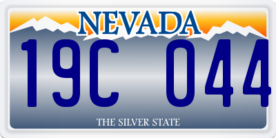 NV license plate 19C044