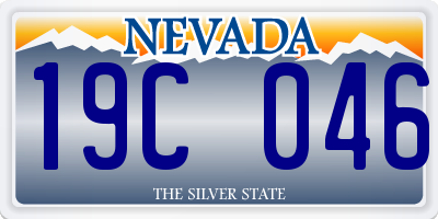 NV license plate 19C046