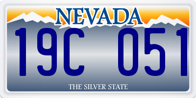 NV license plate 19C051