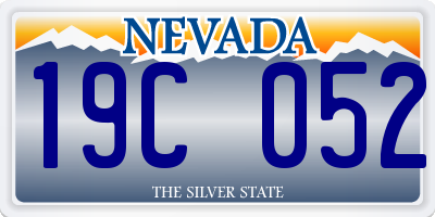 NV license plate 19C052