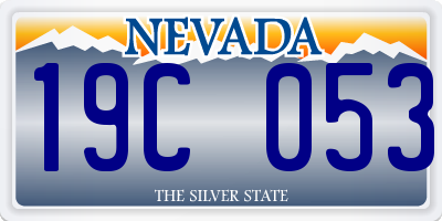 NV license plate 19C053