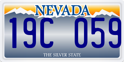 NV license plate 19C059