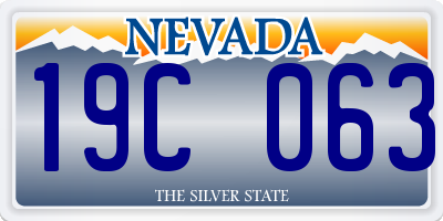 NV license plate 19C063