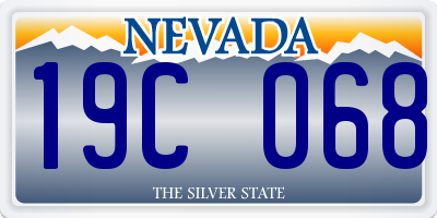 NV license plate 19C068