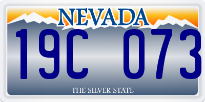 NV license plate 19C073