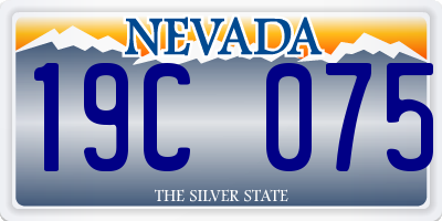 NV license plate 19C075