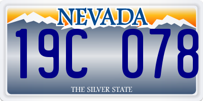 NV license plate 19C078