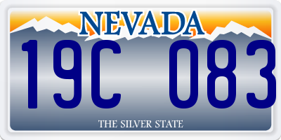 NV license plate 19C083