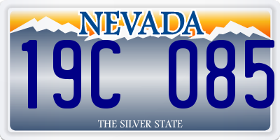 NV license plate 19C085