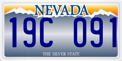 NV license plate 19C091