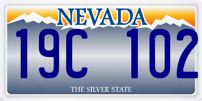 NV license plate 19C102