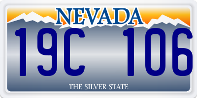 NV license plate 19C106
