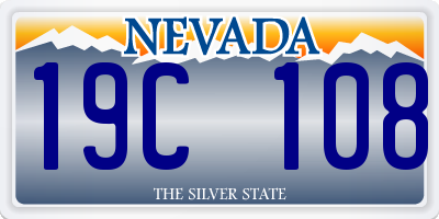 NV license plate 19C108