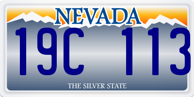 NV license plate 19C113