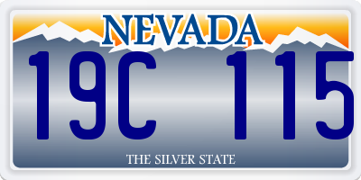 NV license plate 19C115