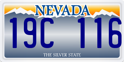 NV license plate 19C116