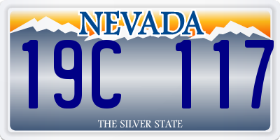 NV license plate 19C117